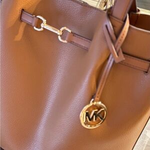 Michael Kors | Bags | Michael Kors Brown Leather Tote With Structured